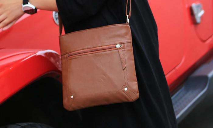 Unisex Leather Cross�Body Messenger Bag