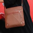 Chocolate Unisex Leather Cross�Body Messenger Bag