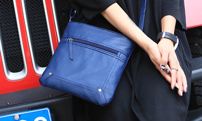 Unisex Leather Cross�Body Messenger Bag