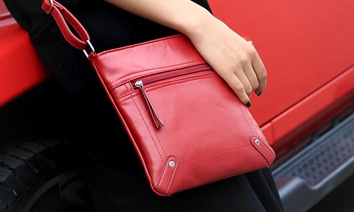 Unisex Leather Cross�Body Messenger Bag