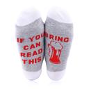 Medium 4-Pairs: Patterned Novelty Socks If You Can Read This Bring Me Socks