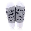 Medium 4-Pairs: Patterned Novelty Socks If You Can Read This Bring Me Socks