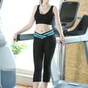 Light Blue S-M High Waisted Women's Capri Yoga Pants | 6 Colors