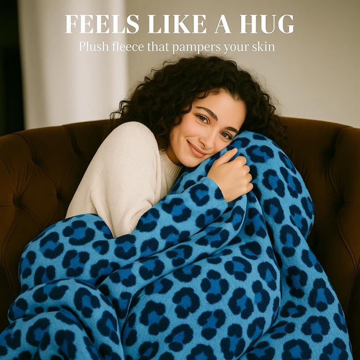 Super Soft And Warm White & Black Zebra Print Mink Plush Blanket Queen Size