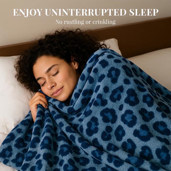 Super Soft And Warm White & Black Zebra Print Mink Plush Blanket Queen Size