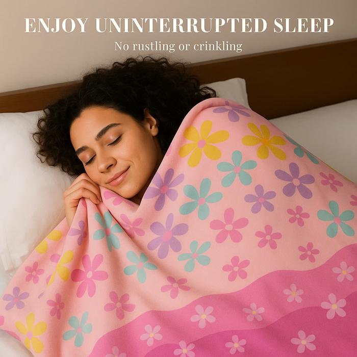 Multicolored Floral Fuzzy Queen Blanket Ultra-Soft & Warm