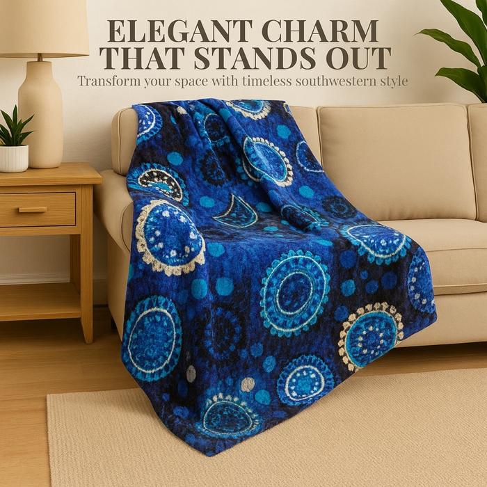 Beautiful Blue Moons Queen Blanket Extremely Soft & Cozy