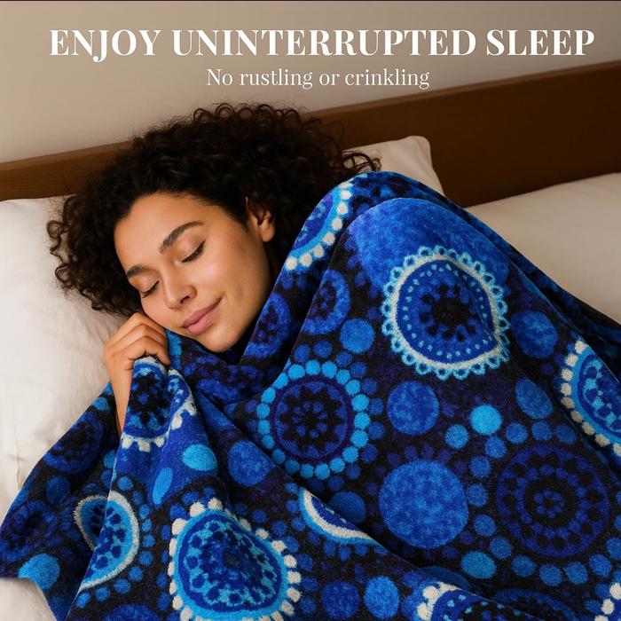 Beautiful Blue Moons Queen Blanket Extremely Soft & Cozy