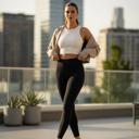 6 Black, Burgundy, Charcoal, Dark Purple, Navy, & Olive  Fleece-Lined Favorites - 6-Pack Seamless Leggings