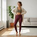 Pack Of Six Black, Burgundy, Charcoal, Dark Purple, Navy, Olive  Fleece-Lined Favorites - 6-Pack Seamless Leggings