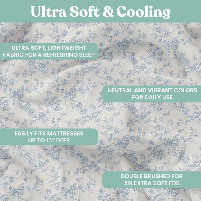 Ultra-Soft 6-Piece Microfiber Sheet Set – Lightweight, Wrinkle-Free, Deep Pocket Bedding for All Bed Sizes