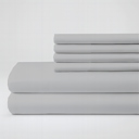 Light Gray Twin Hotel Luxury 2000 Series 6-Piece Rayon from Bamboo Cooling Bed Sheet Set