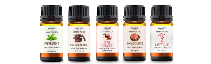 Holiday Collection 10-Piece Aromatherapy Essential Oil Set Therapeutic-Grade Oils