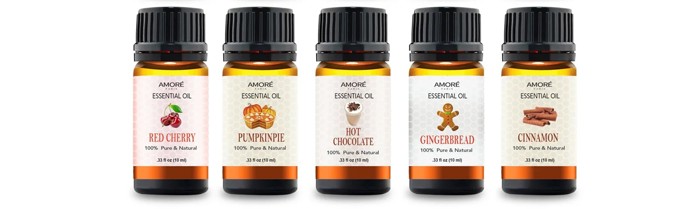 Holiday Collection 10-Piece Aromatherapy Essential Oil Set Therapeutic-Grade Oils