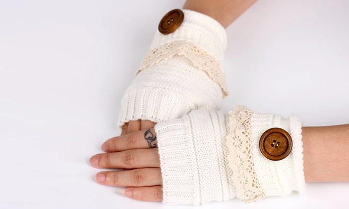 Cozy Winter Fingerless Mittens Trendy Style in 7 Colors