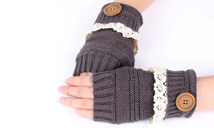 Cozy Winter Fingerless Mittens Trendy Style in 7 Colors