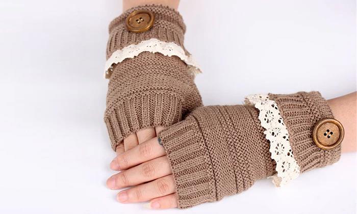 Cozy Winter Fingerless Mittens Trendy Style in 7 Colors