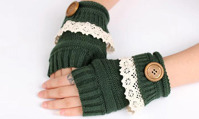 Cozy Winter Fingerless Mittens Trendy Style in 7 Colors