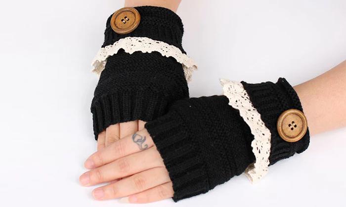 Cozy Winter Fingerless Mittens Trendy Style in 7 Colors