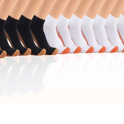 6-Pairs Ankle Compression Socks for Men & Women Copper-Infused High Performance