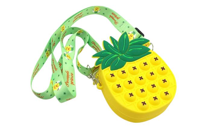 Kid's Pop-It Bubble Unicorn and Fruits Fidget Crossbody Handbag For Small Accessories