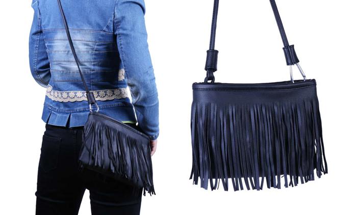 Women's Fringed Cross-Body Multifunctional Everyday Use Tassel Bag