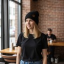 Black Trendy Women’s Winter Beanie Soft Knitted Hat for Casual, Street Style & Cold Weather Wear