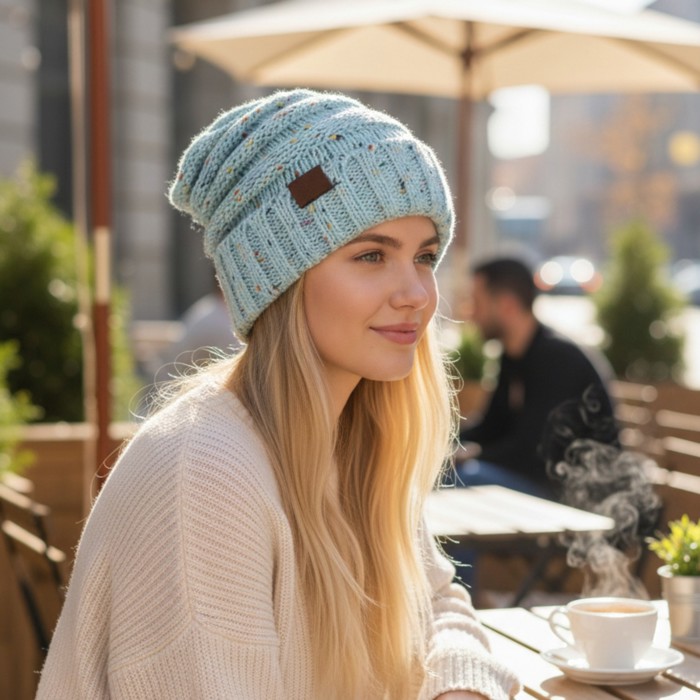 Trendy Women’s Winter Beanie Soft Knitted Hat for Casual, Street Style & Cold Weather Wear