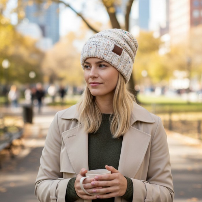 Trendy Women’s Winter Beanie Soft Knitted Hat for Casual, Street Style & Cold Weather Wear