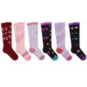 Hearts and First Aid Medium 6-Pair :Medical Patterned All-Day Compression Socks