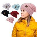  Trendy Warm Knitted Casual Fun Beanie Hat For Women Set of 2