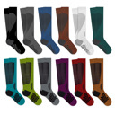 Multicolored Large 12-Pair: Targeted Comfort Compression Socks