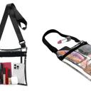  Clear Crossbody Bag Purse – Stadium Approved with Adjustable Strap for Men and Women