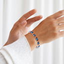 Blue Copper Bracelet for Women with Magnetic Therapy for Pain Relief, Energy Balance, and Better Sleep