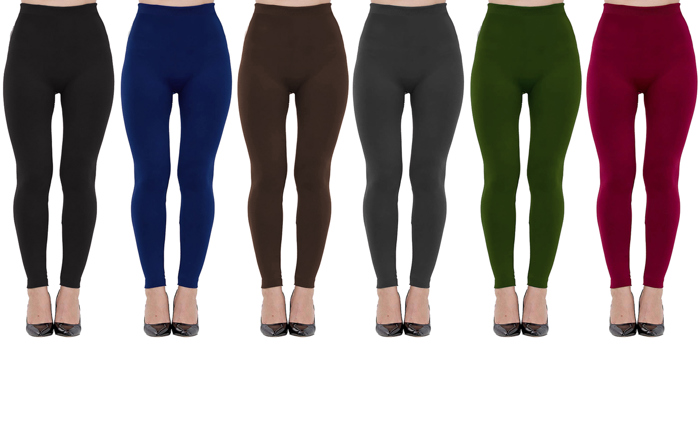Fleece-Lined Favorites - 6-Pack Seamless Leggings