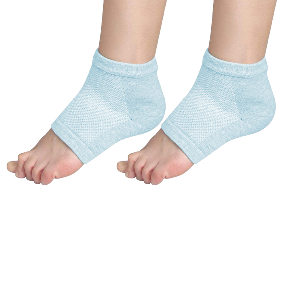 Open Toe Spa Gel Heel Socks for Moisturizing Dry and Cracked Heels set of 2 and 3