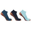 Ocean Deep S-M 3-Pair Copper Compression Ankle Socks for Men & Women