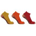 Sunset Glow S-M 3-Pair Copper Compression Ankle Socks for Men & Women