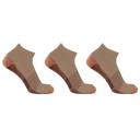 Sandstone S-M 3-Pair Copper Compression Ankle Socks for Men & Women