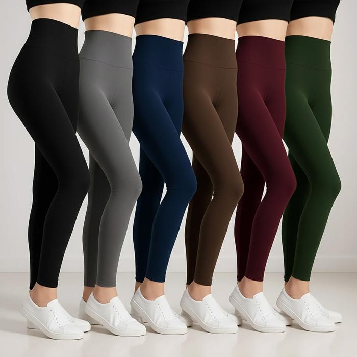 Fleece-Lined Favorites - 6-Pack Seamless Leggings