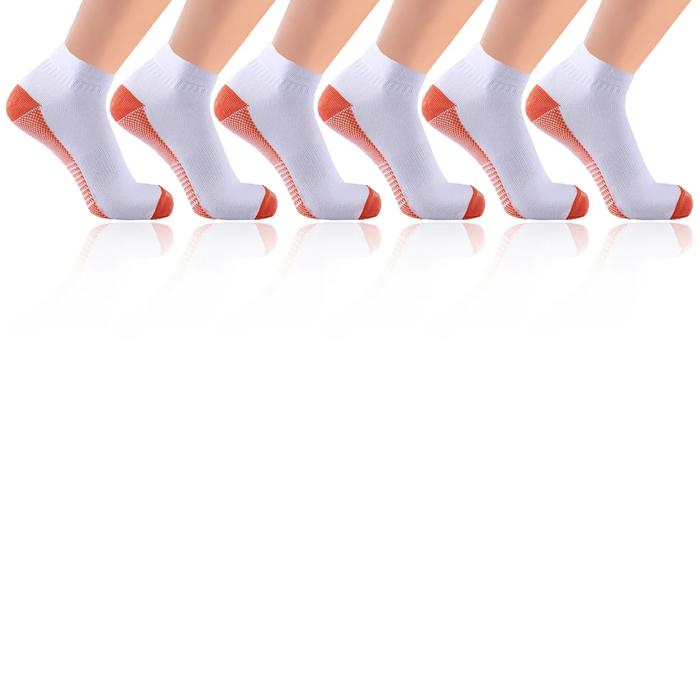 6-Pairs Ankle Compression Socks for Men & Women Copper-Infused High Performance
