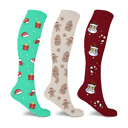  Comfort & Joy Holiday Compression Socks-3 Pair