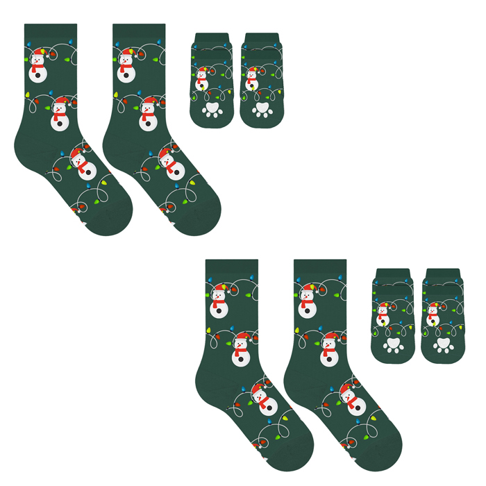 Paws & Claus: Matching Holiday Socks for You + Your Pet: Pack Of Two