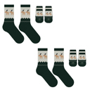 Reindeer Run Pack Of Two Paws & Claus: Matching Holiday Socks for You + Your Pet: Pack Of Two