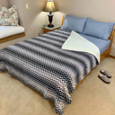 Chev Chevron Cozy and Luxurious Flannel/Sherpa Queen Sized Blanket