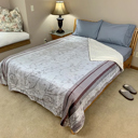 FLO Floral Cozy and Luxurious Flannel/Sherpa Queen Sized Blanket