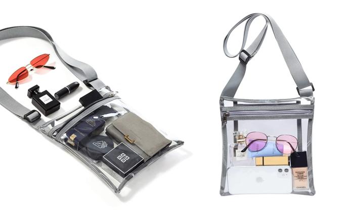 Clear Crossbody Bag Purse – Stadium Approved with Adjustable Strap for Men and Women