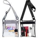  Clear Crossbody Bag Purse – Stadium Approved with Adjustable Strap for Men and Women