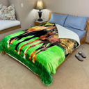 Animal Animal Cozy and Luxurious Flannel/Sherpa Queen Sized Blanket