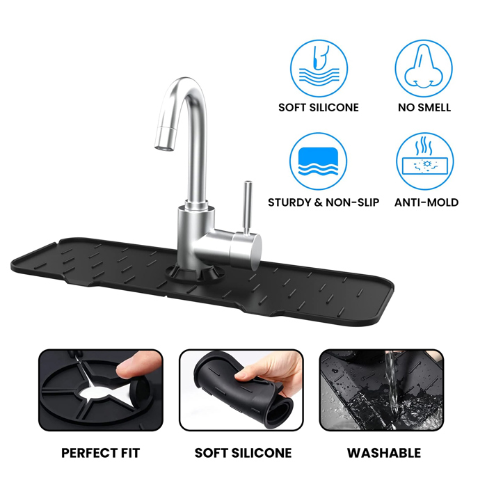 Sink Faucet Splash Guard & Drip Tray